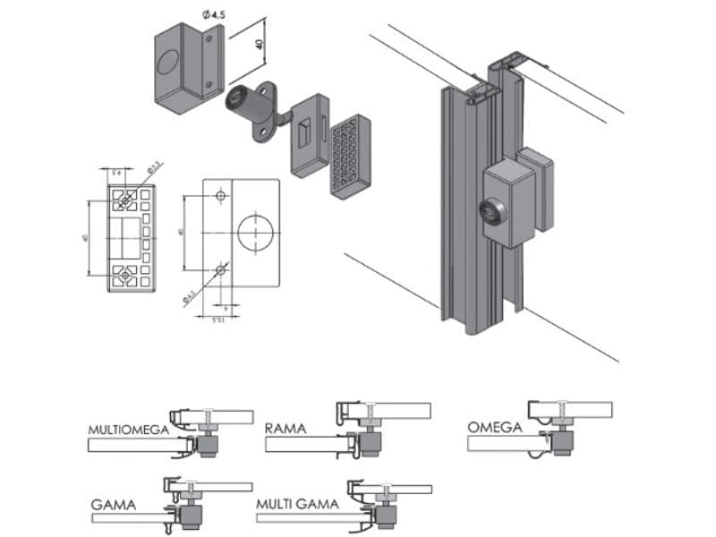 Door lock with keys schema