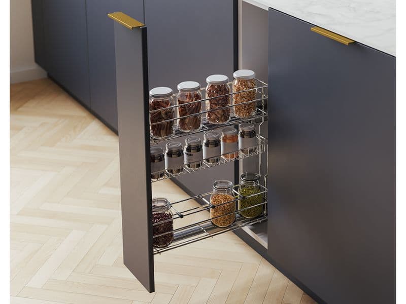 Extractable lateral basket MAXIMA 2 shelves FE SC main image