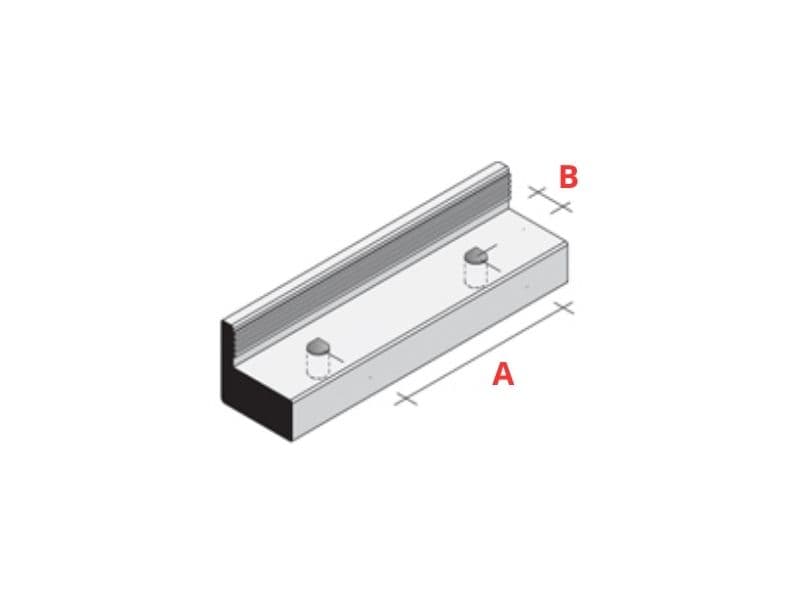 Drilling template for installation of fixing clips schema