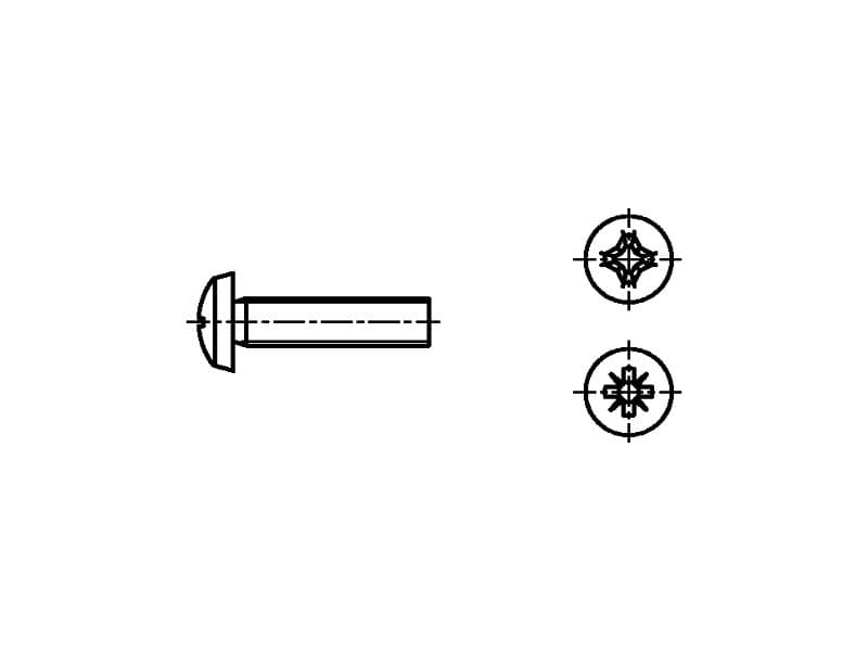 Machine screw DIN 7985 schema