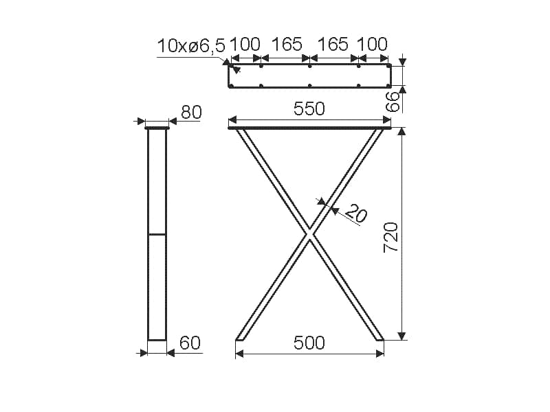 Table leg SR46 schema