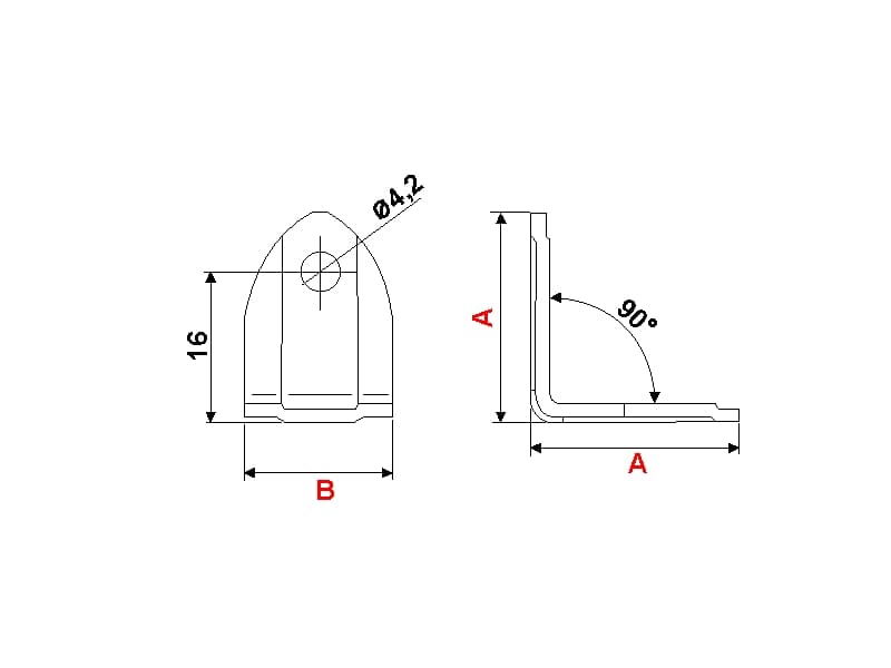Angle bracket 22x22 schema