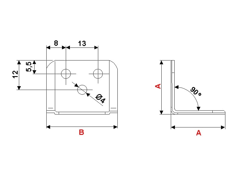 Angle bracket 22x29 schema