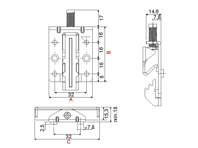 Hanging bracket schema