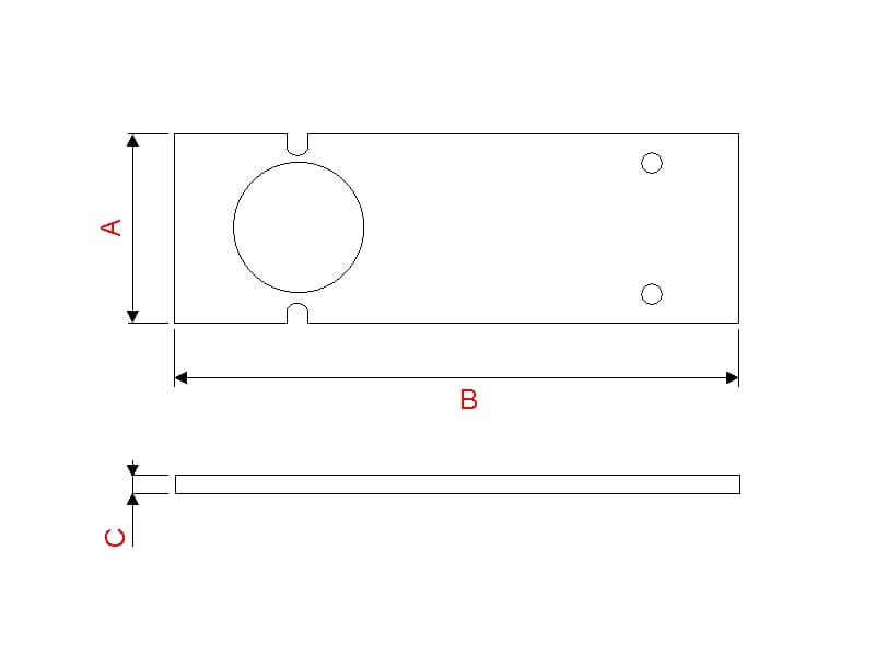 Foot mounting plate LV301, LV302 - white zinc schema