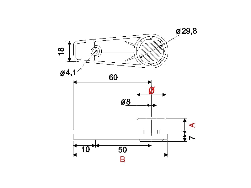 Adjustable leg LV303 schema