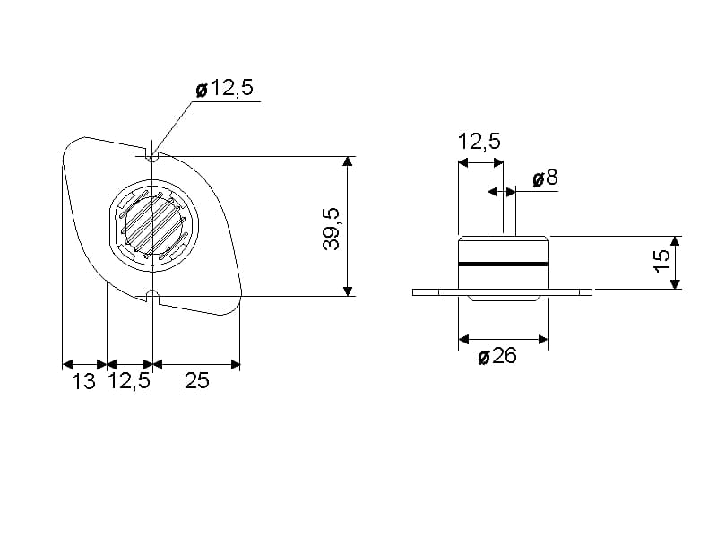 Ajustable leg LV301 / LV302 schema