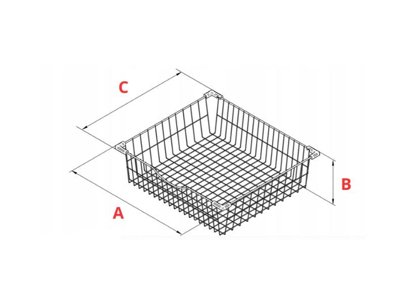 Wardrobe basket SIMPLA schema