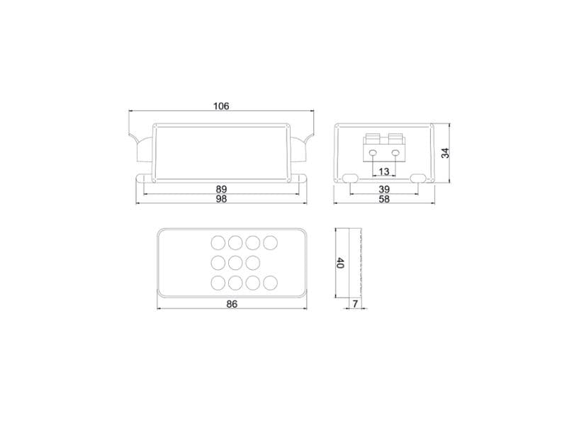 Wireless dimmer switch with remote control W12 schema