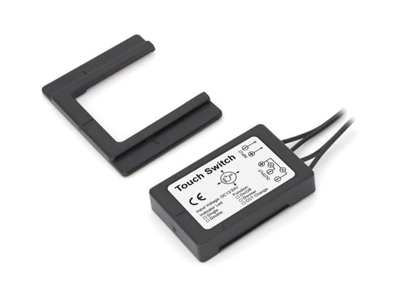 Mirior ON/OFF/DIMMER touch buton 1-pole, WHITE/BLUE light black (S7B-A1) schema