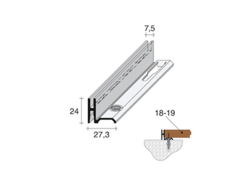 Single slotted profile, LEFT side (NB7) schema