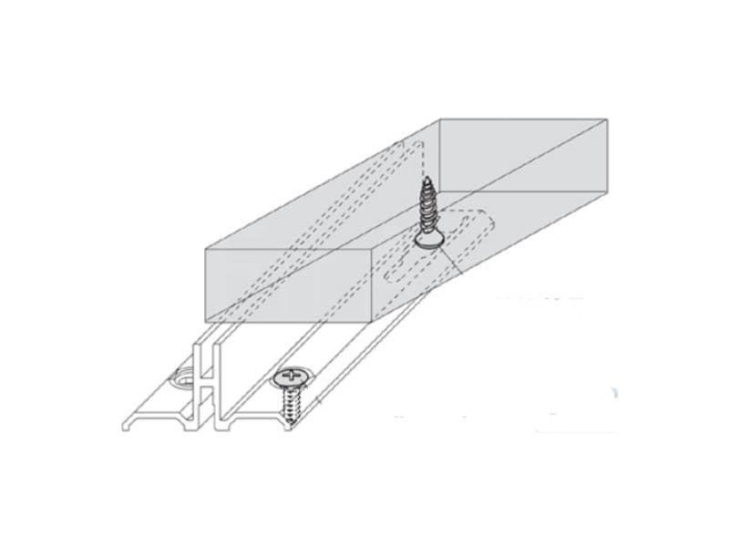 Single slotted profile, LEFT side (NB7) schema