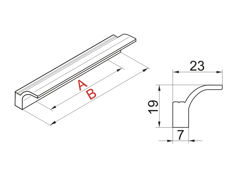 Furniture handle AP02 schema