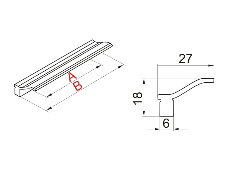 Furniture handle AP03 schema