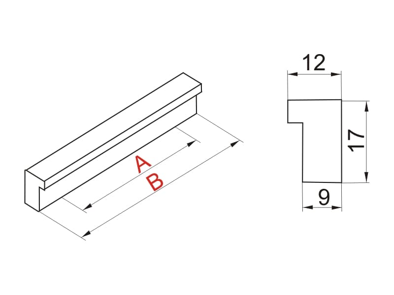 Furniture handle AP10 schema