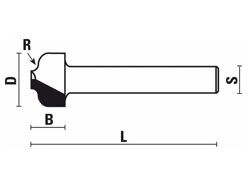 Hw plunge type ogee bits z=2 schema