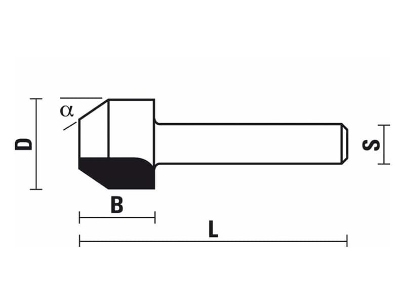 Hw bevel trim bits z=2 schema